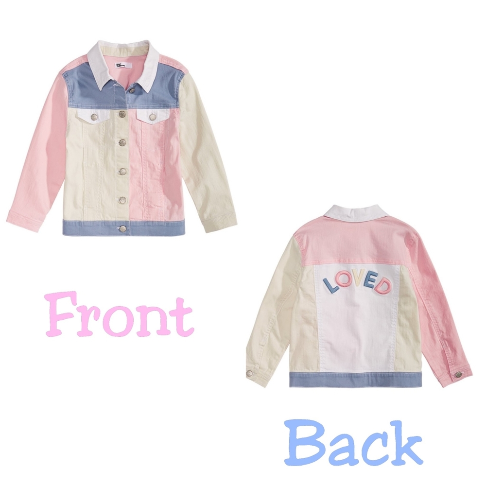 Epic Threads Loved Colorblock Cotton Denim Jacket (6X)
